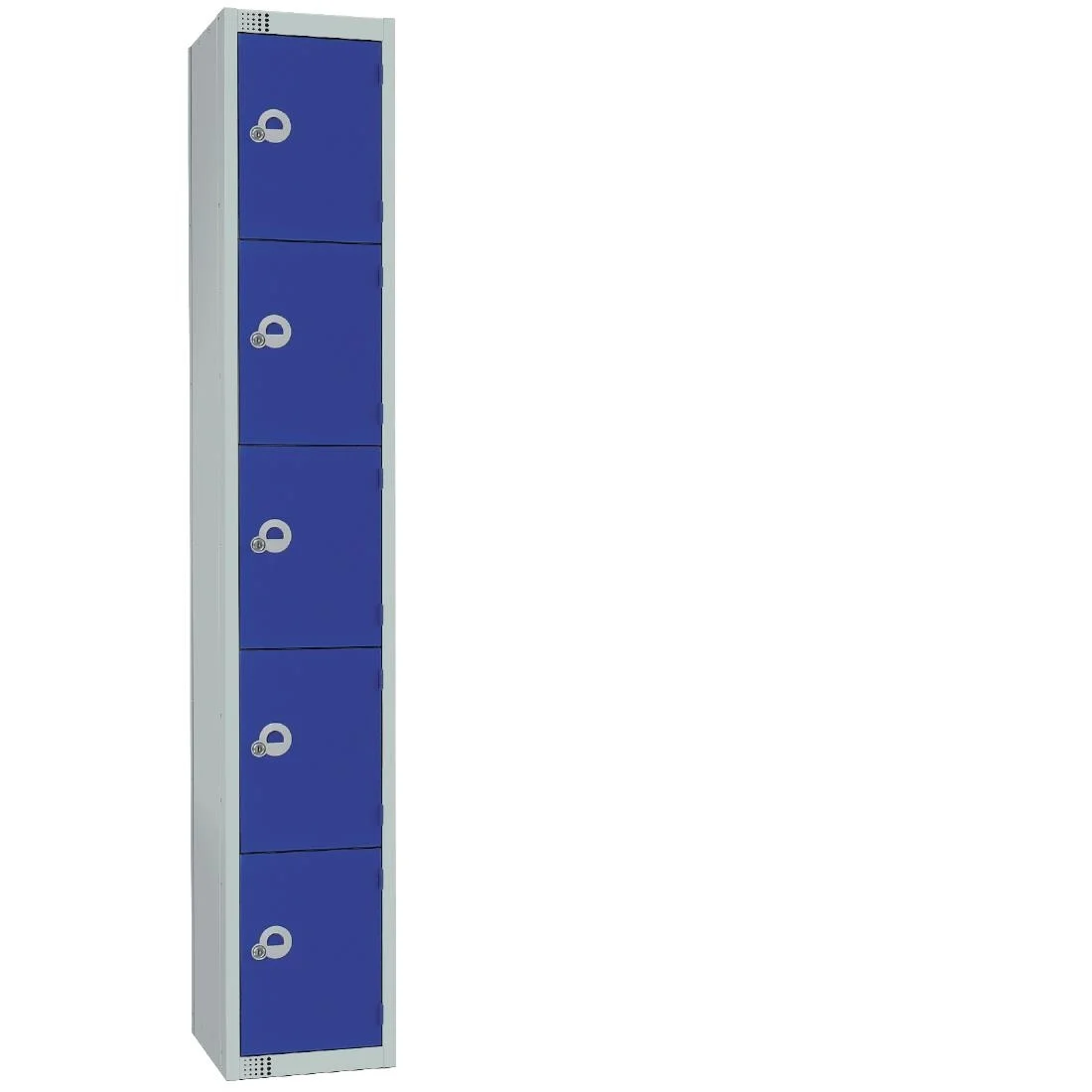 Elite Five Door Manual Combination Locker Locker Blue with Sloping Top - Image 1