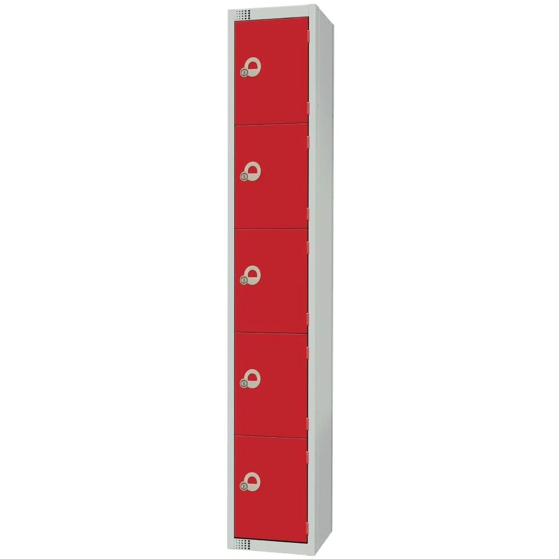 Elite Five Door Manual Combination Locker Locker Red - Image 1