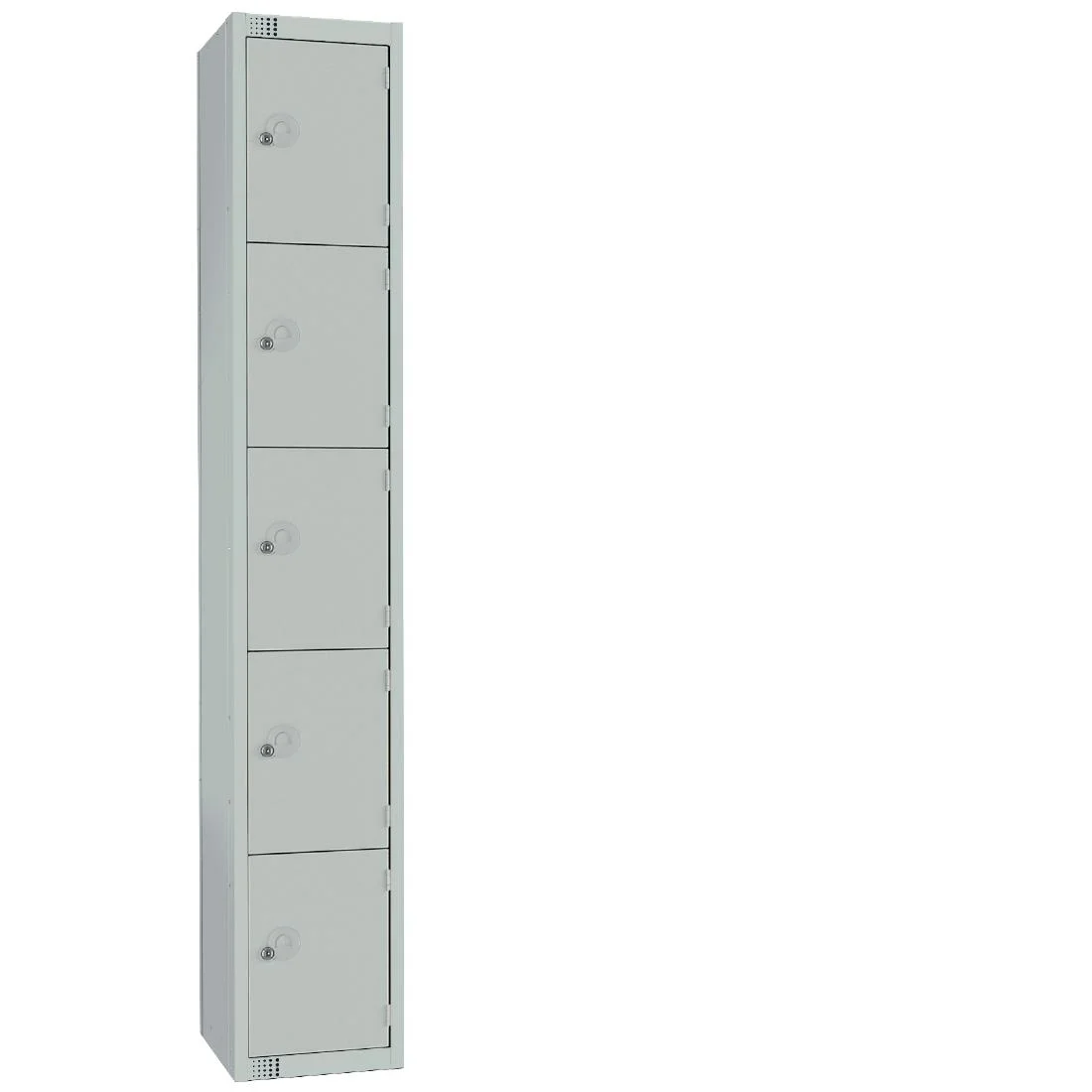 Elite Five Door Padlock Locker with Sloping Top Grey - Image 1