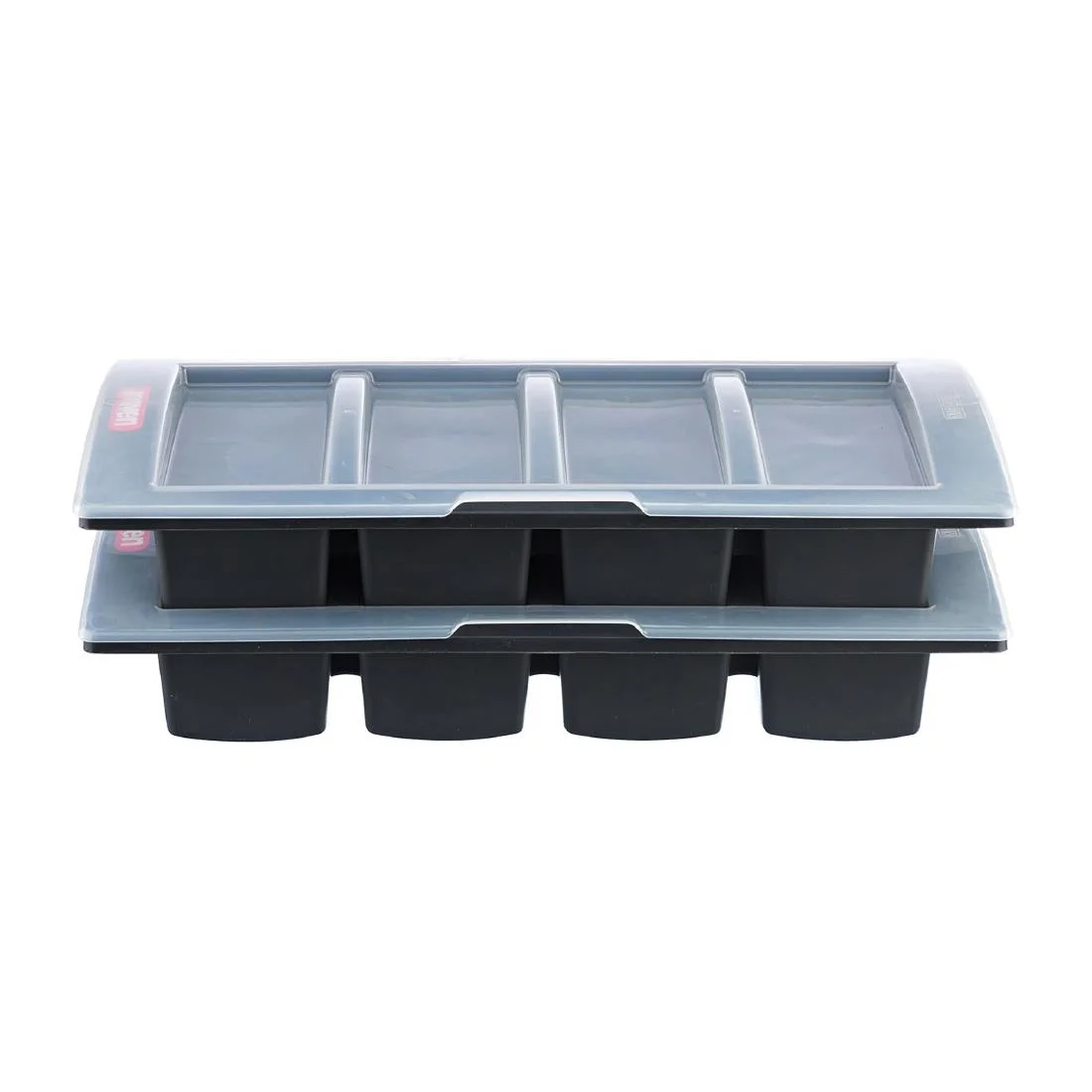 Araven Cutlery Tray with Lid Dark Grey - Image 2
