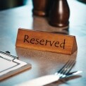 Olympia Acacia Menu Holder and Reserved Sign
