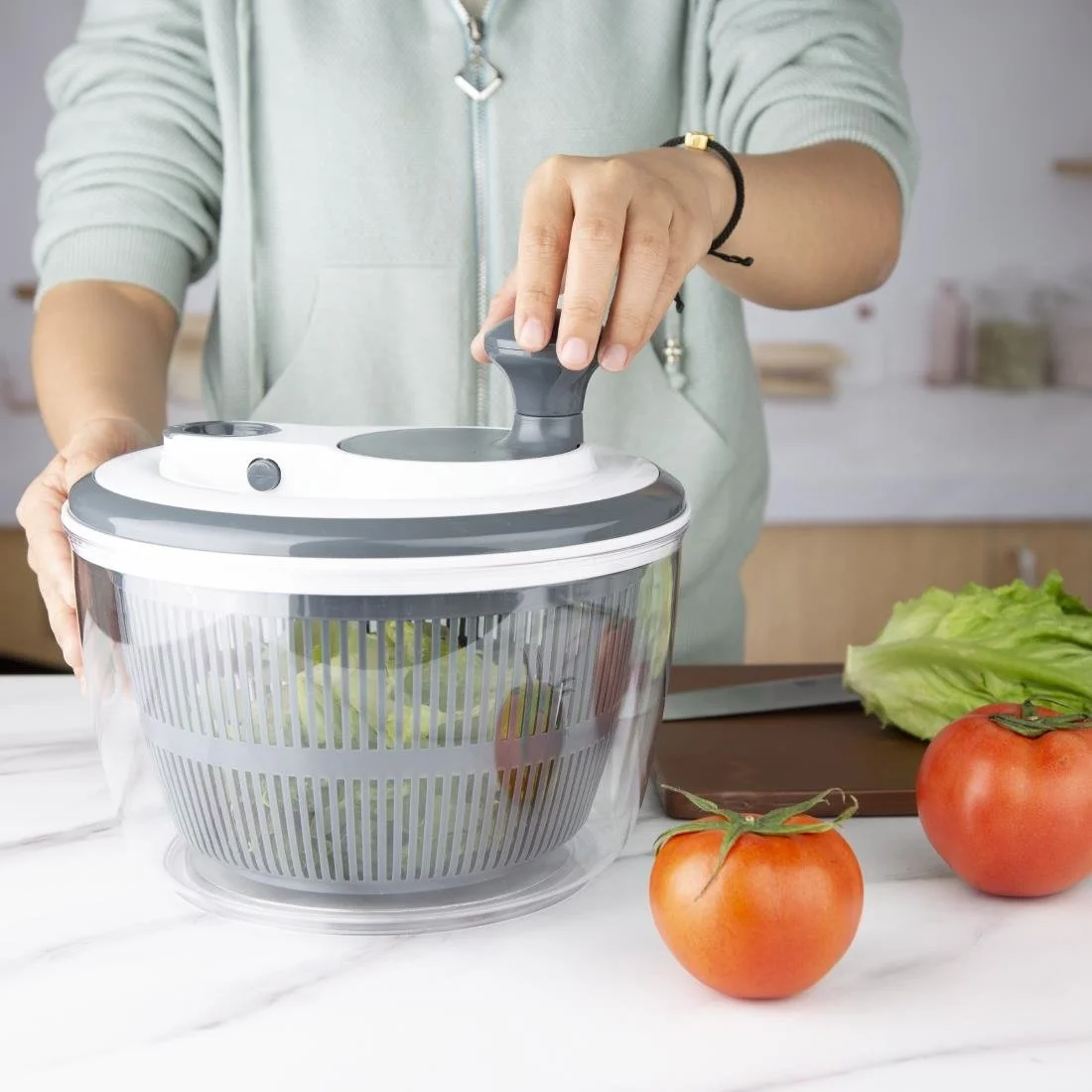 Vogue Salad Spinner Grey 4.5Ltr - Image 5