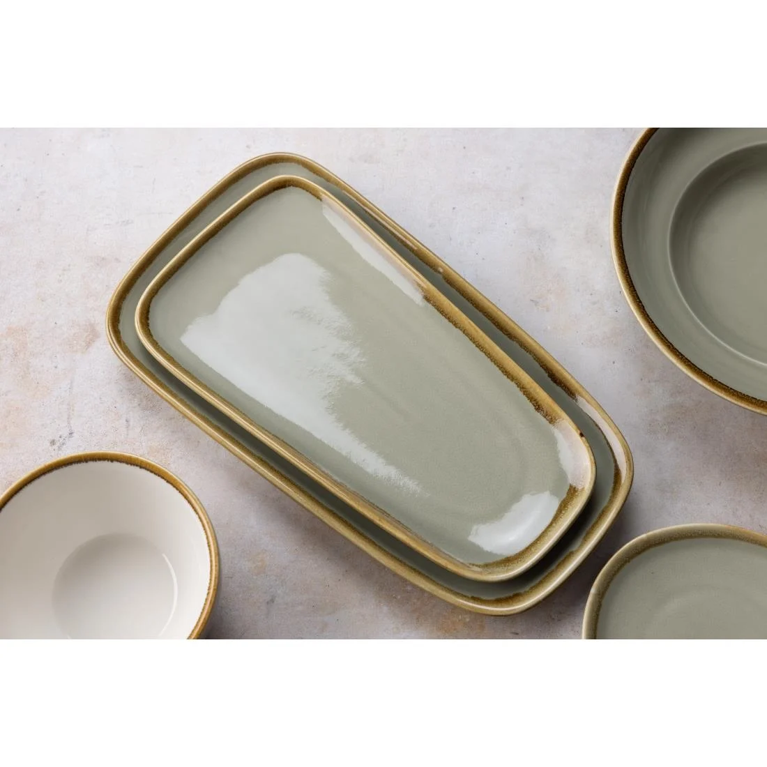 Olympia Kiln Platter Moss 335mm