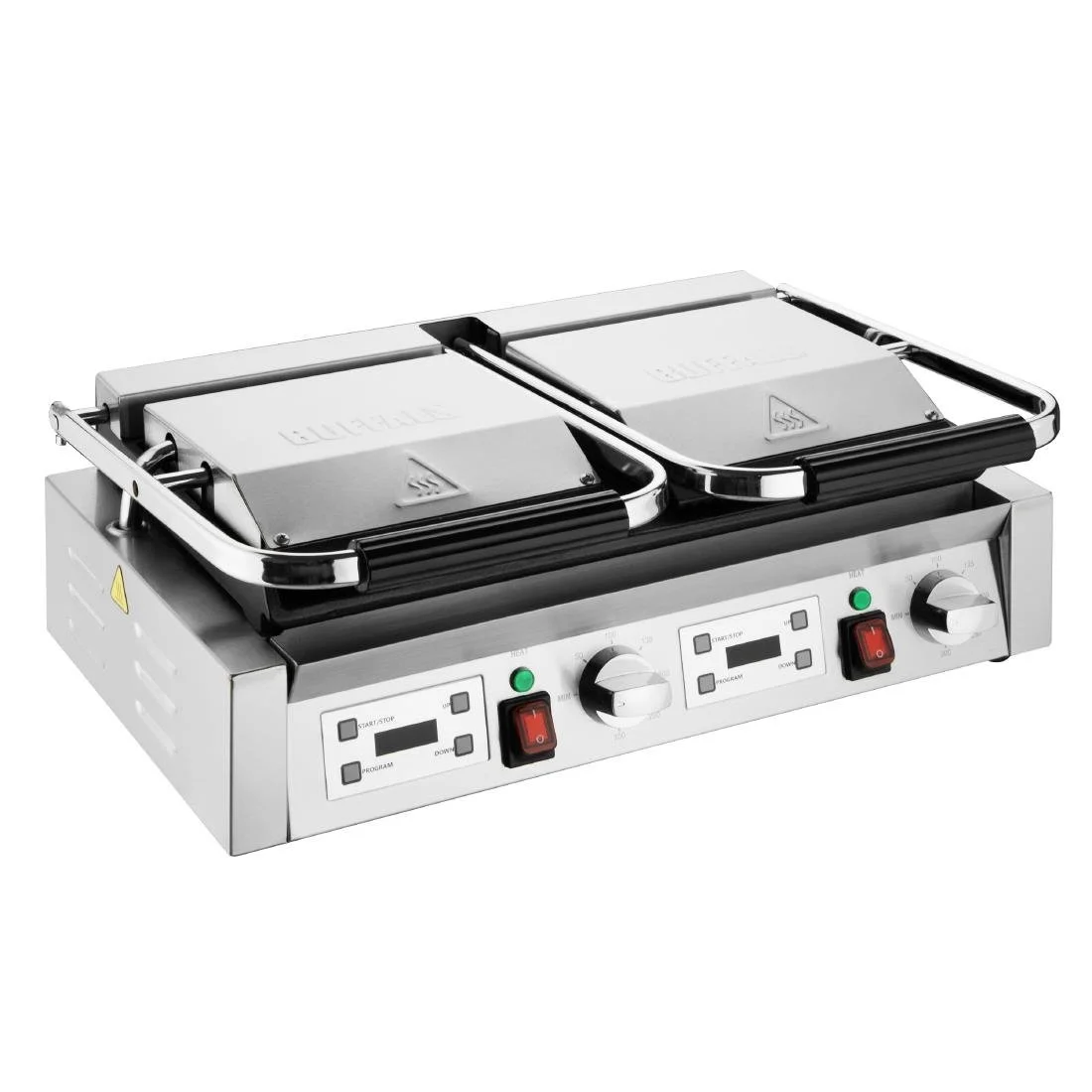 Buffalo Double Contact Grill Flat Base Ribbed Top Plate - Image 2