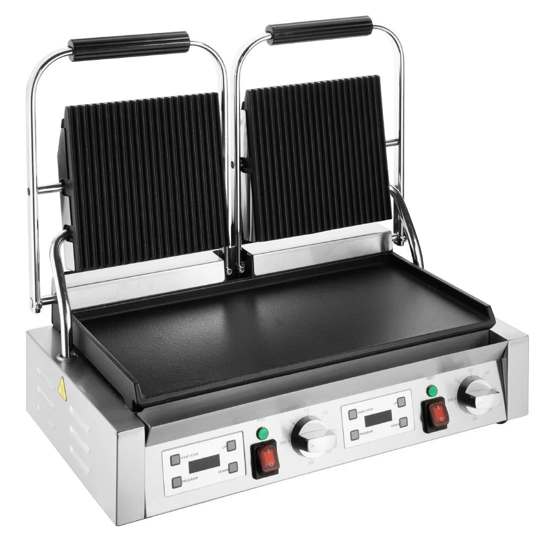Buffalo Double Contact Grill Flat Base Ribbed Top Plate - Image 4