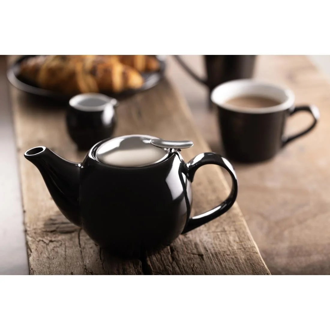 Olympia Cafe Teapot Black - Image 6