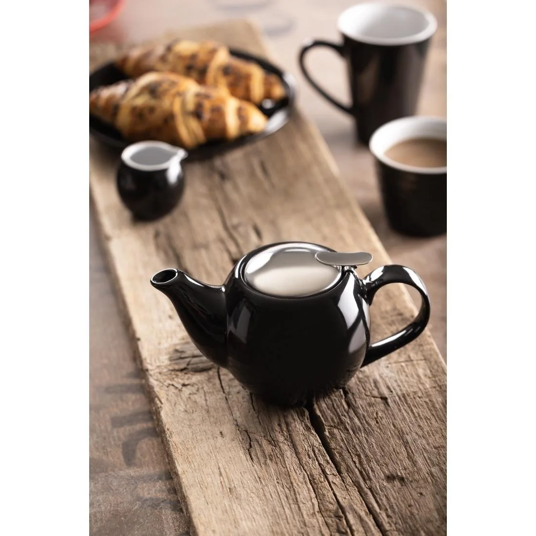 Olympia Cafe Teapot Black - Image 7