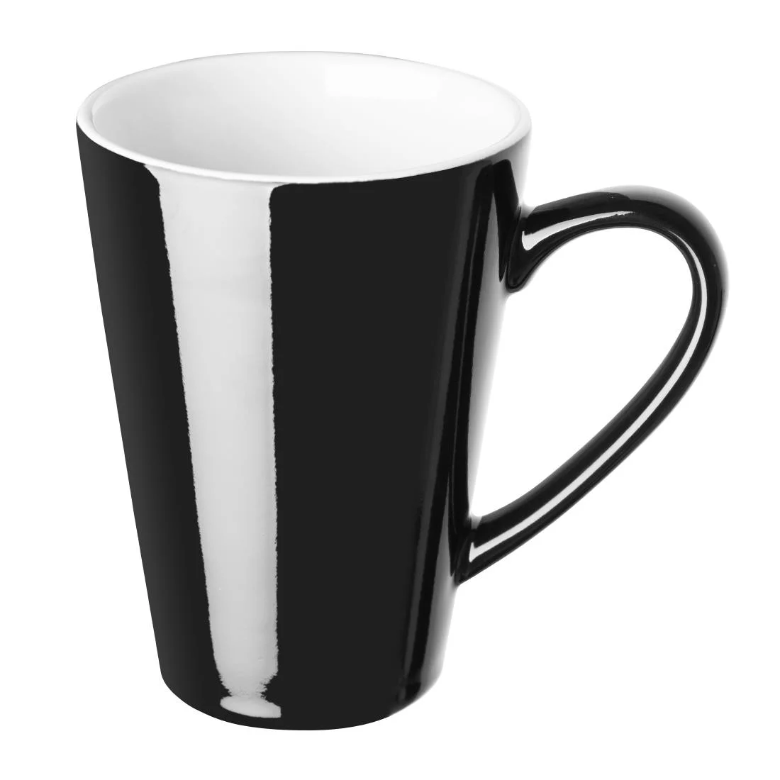 Olympia Cafe Latte Cups Black 340ml (12 Pack) - Image 1