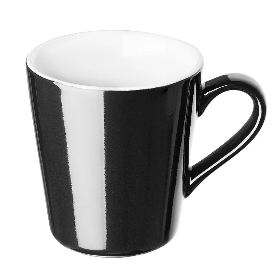 Olympia Cafe Flat White Cups Black 170ml (12 Pack) - Image 1