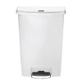 Rubbermaid Slim Jim Step on Bin Front Pedal 90Ltr White - Image 1