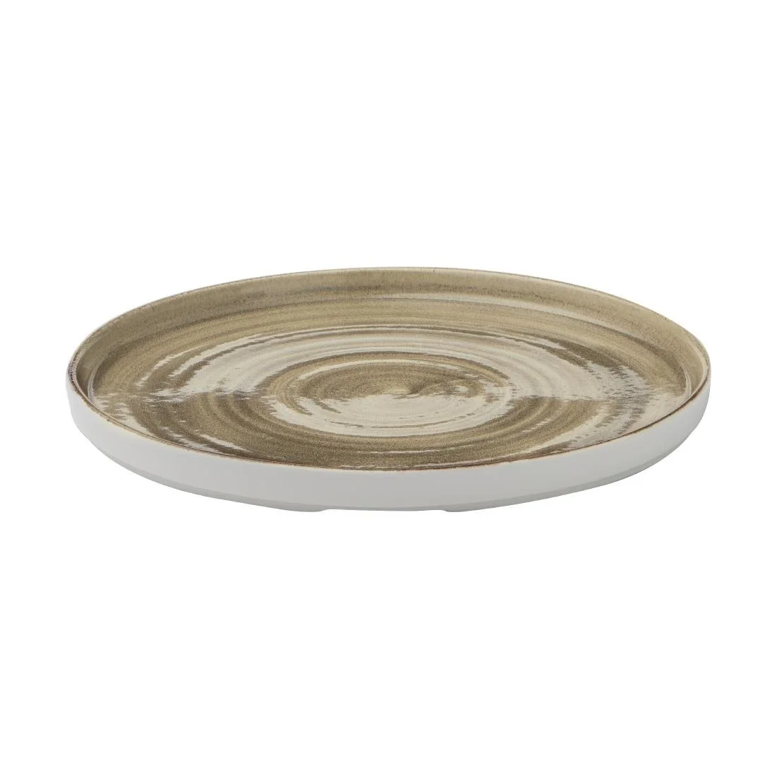 Churchill Stonecast Patina Walled Plates Antique Taupe 260mm (6 Pack) - Image 2