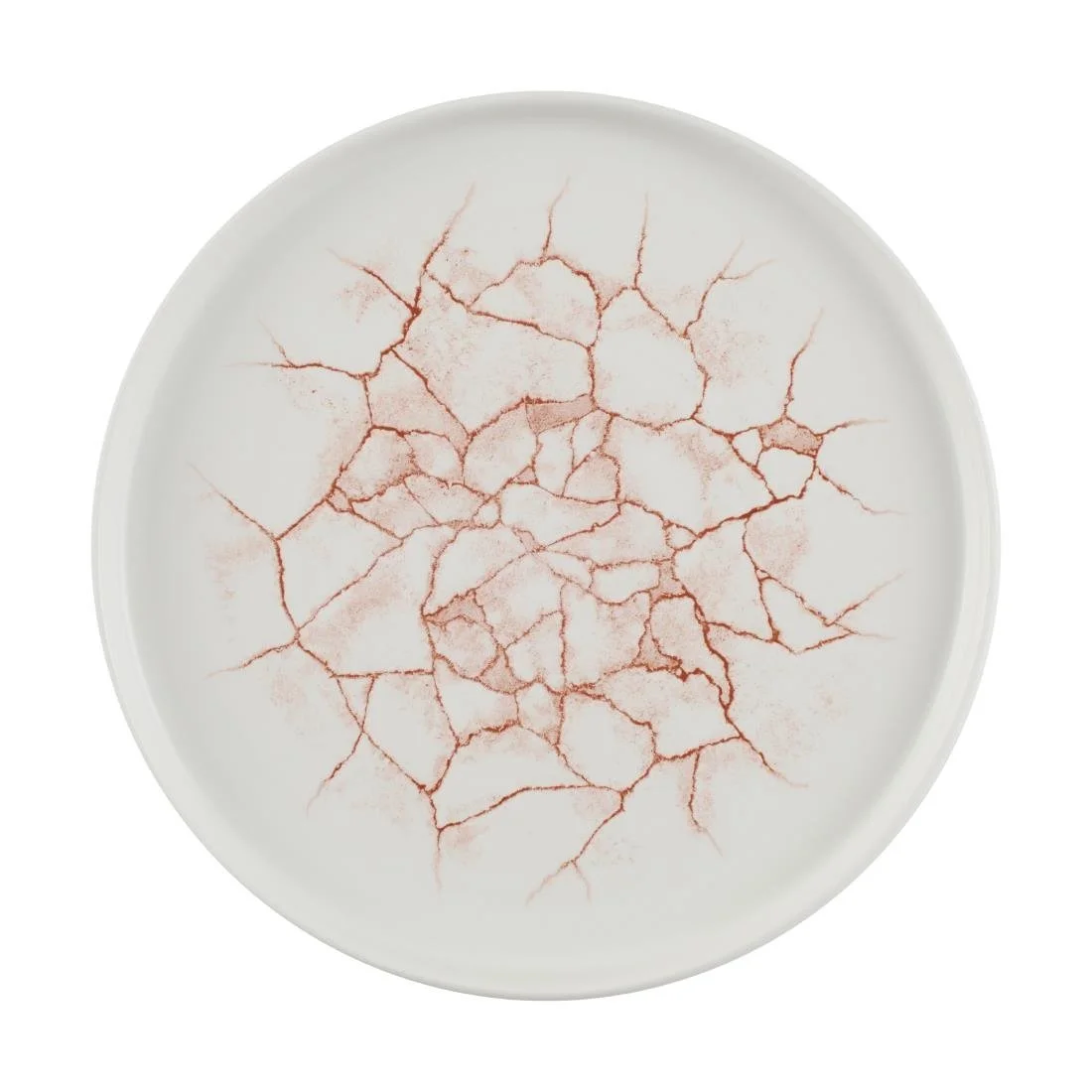 Churchill Studio Prints Kintsugi Walled Plates Coral 260mm (6 Pack) - Image 1