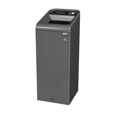 Rubbermaid Configure Container with Landfill Label Black