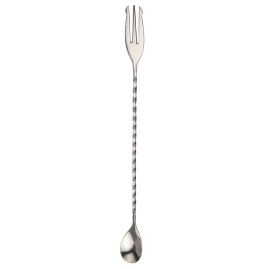 Beaumont Mezclar Cocktail Spoon With Fork 300mm