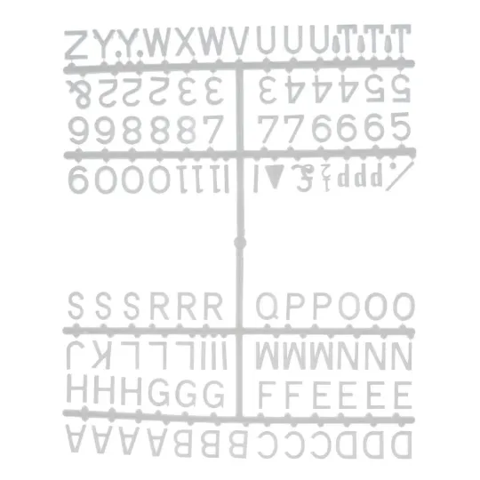 Beaumont 12mm Letter Set (660 characters) White