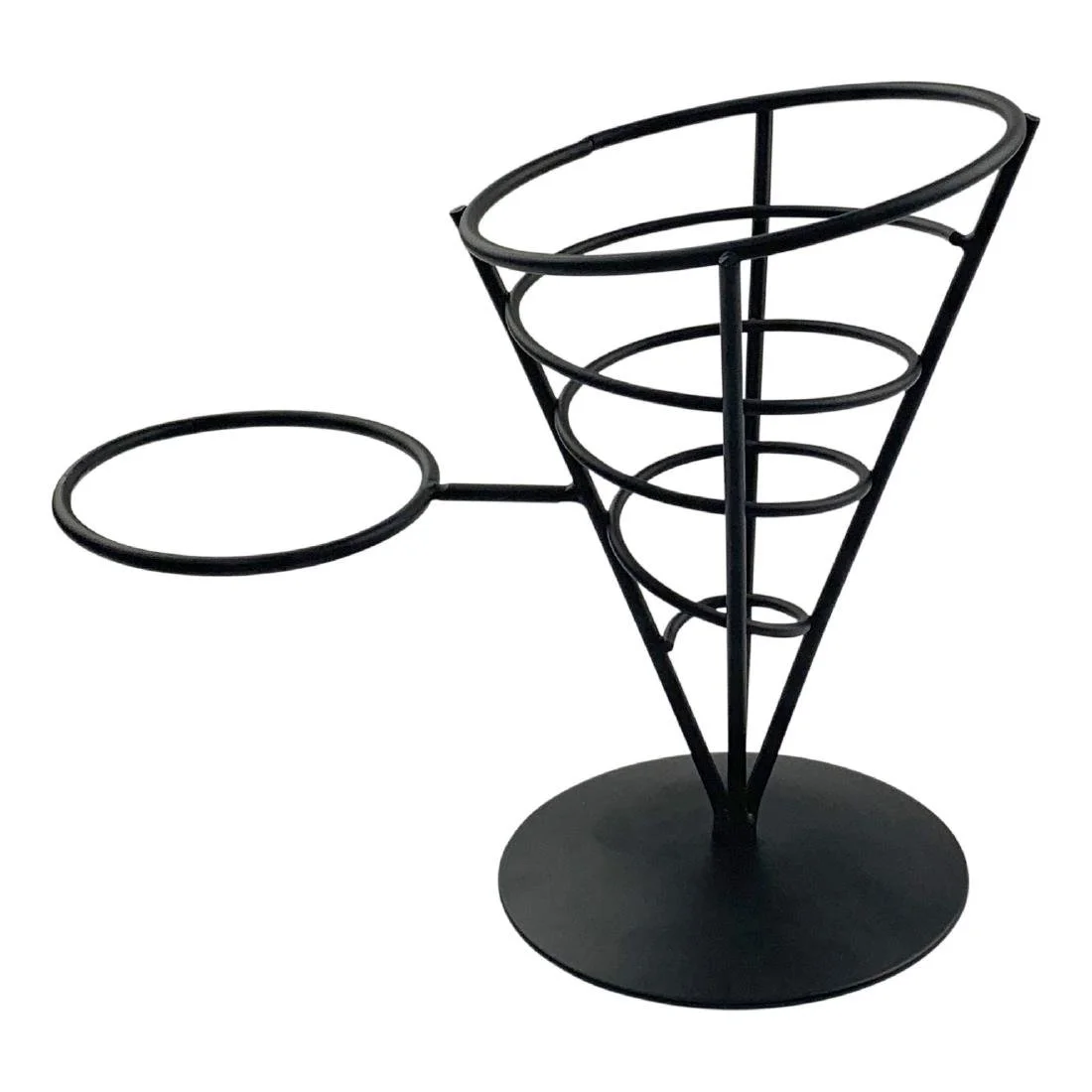 Beaumont Wire French Fry Cone and Ramekin Holder Black - Image 1