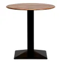 Turin Metal Base 600mm Round Dining Table w/Laminate Top in Planked Oak - Image 2