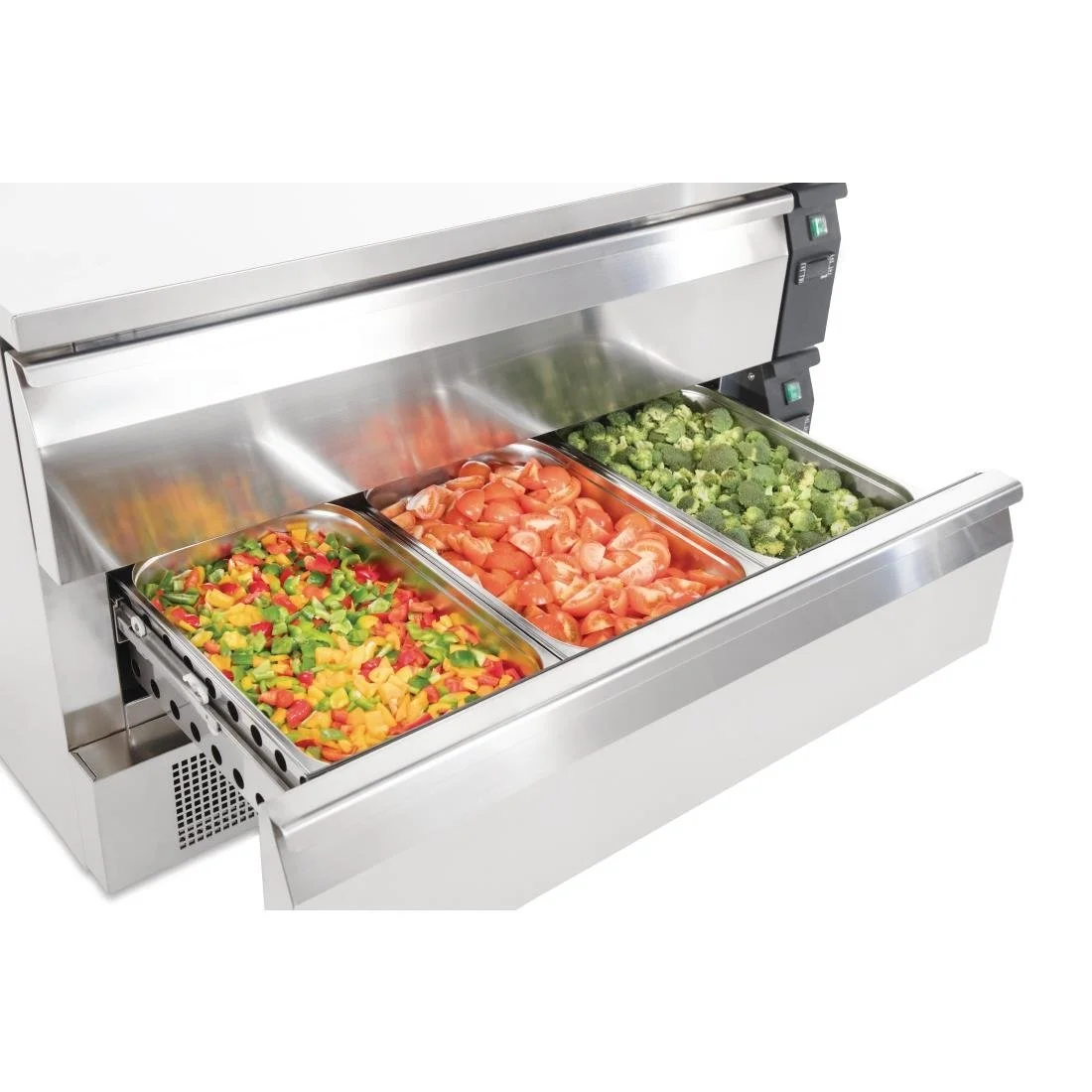 Polar U-Series Double Drawer Dual Temperature Counter Fridge Freezer 6xGN - Image 7