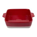 Olympia Red And Taupe Ceramic Roasting Dish ½GN - Image 1