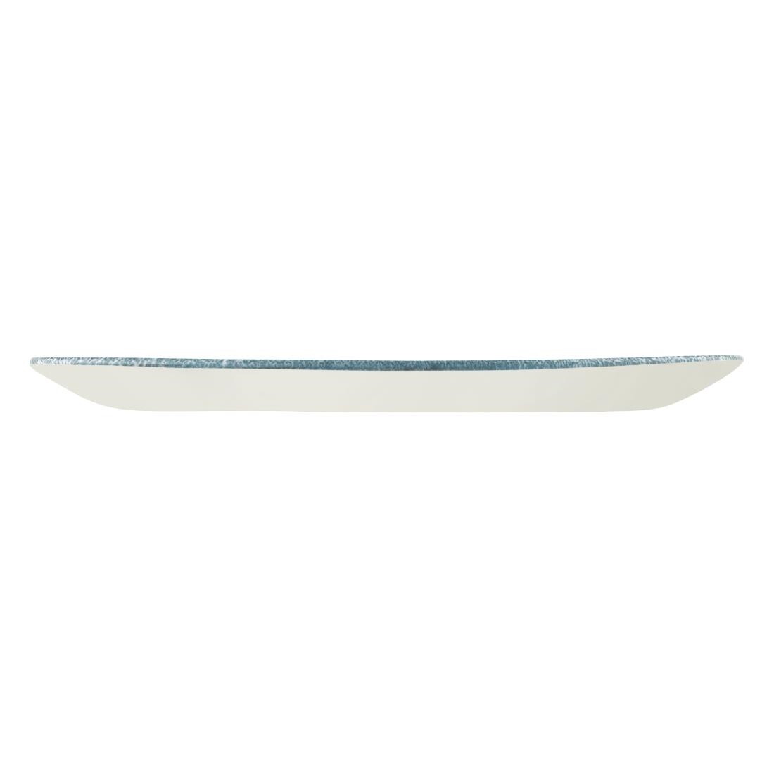 Churchill Studio Prints Raku Oblong Plate 355mm Topaz Blue