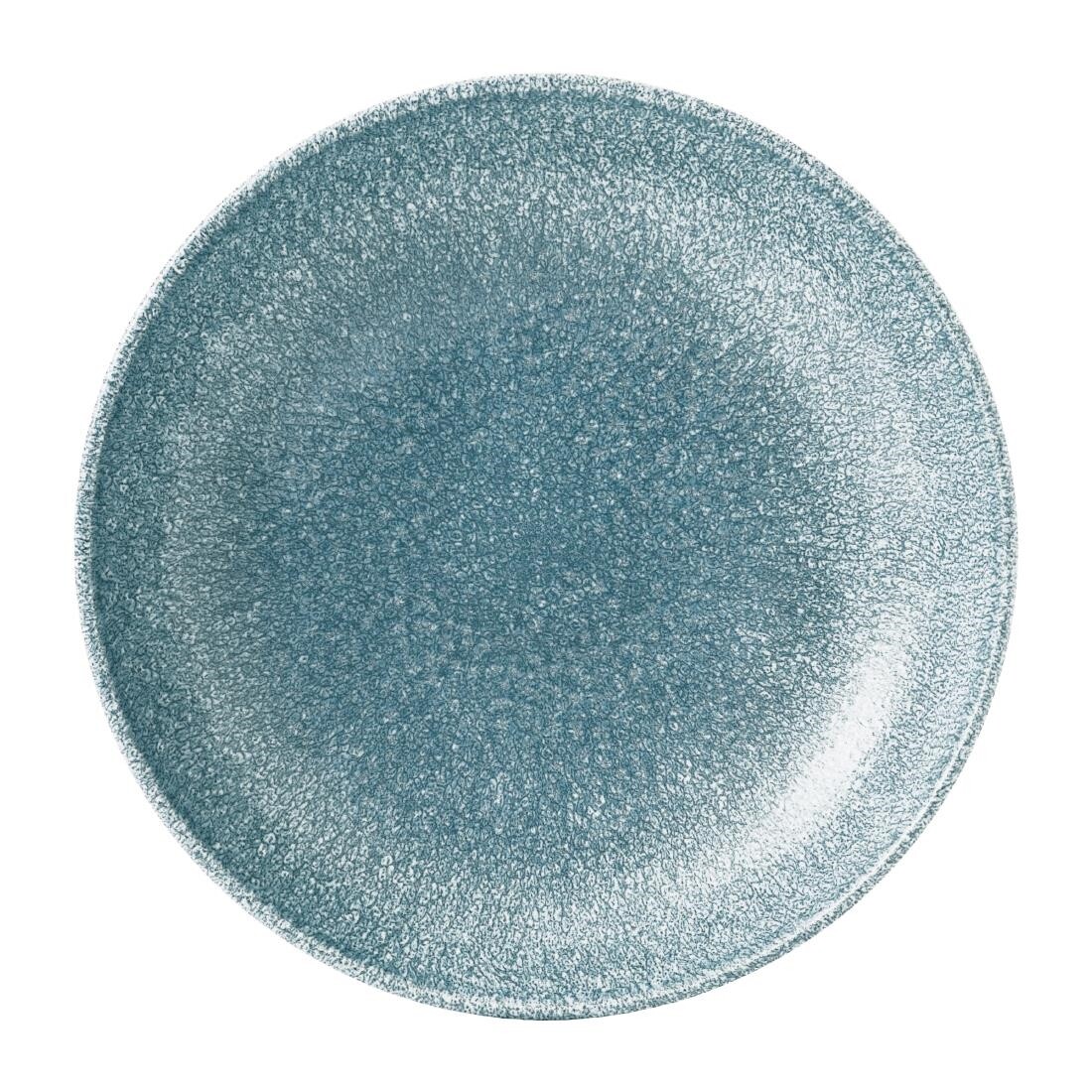 Churchill Studio Prints Raku Round Coupe Bowl Topaz Blue 182mm