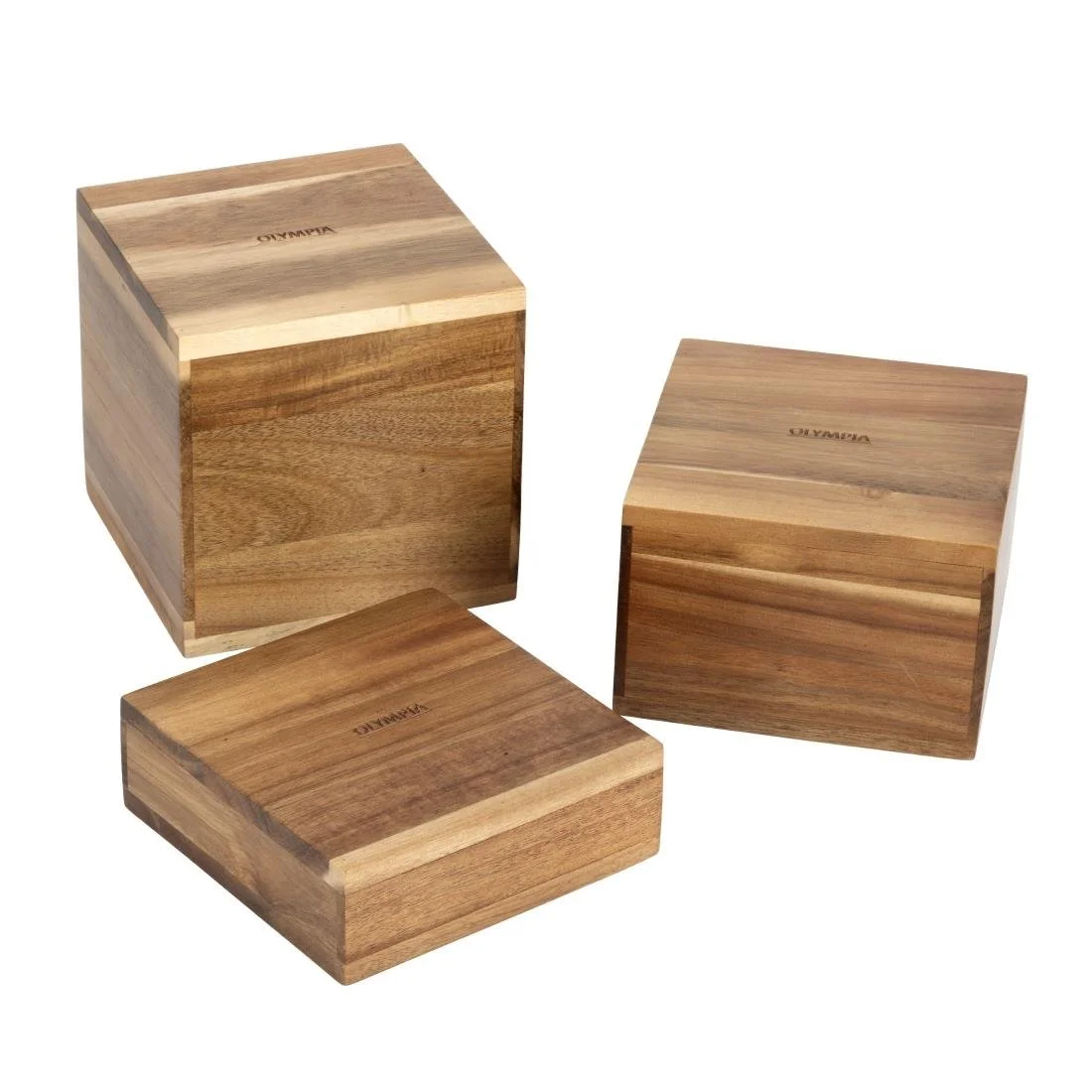 Olympia Acacia Riser Blocks 50/100/150(H)mm (3 Pack) - Image 1