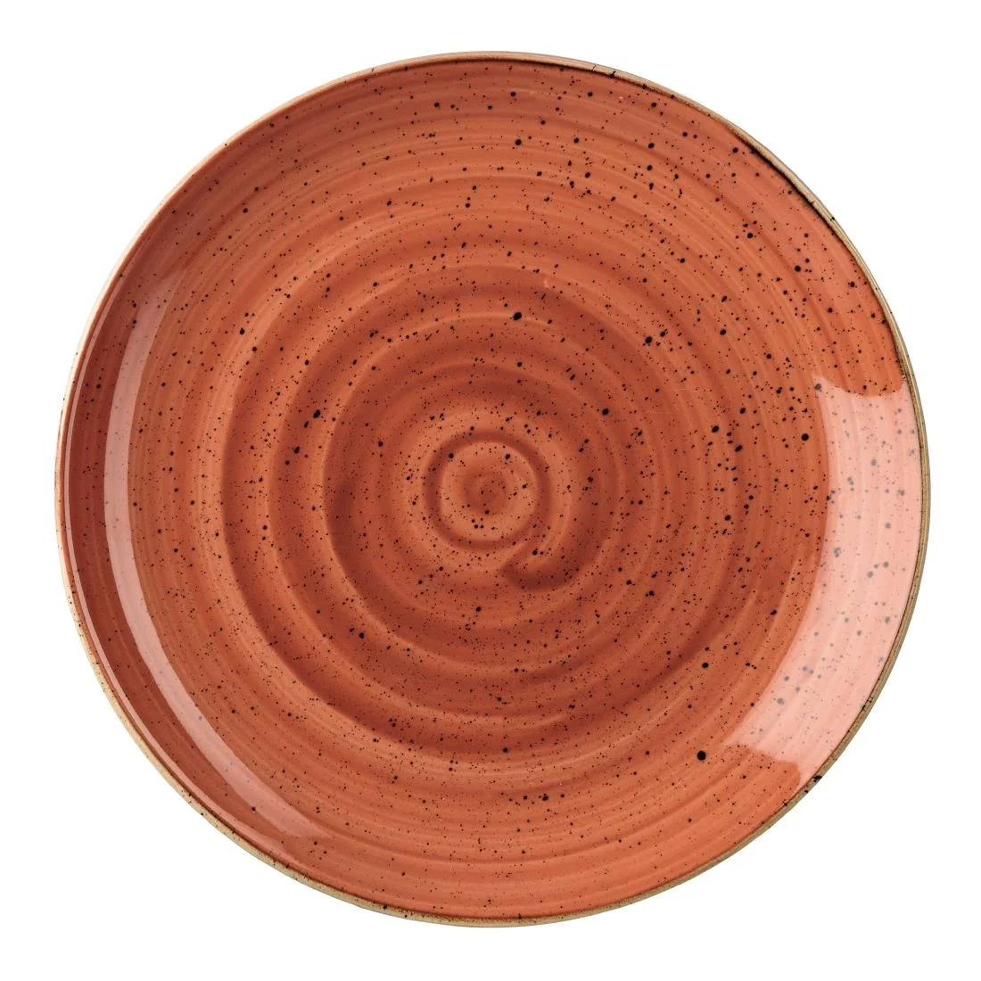Churchill Stonecast Round Coupe Plate Spiced Orange 185mm - Image 1