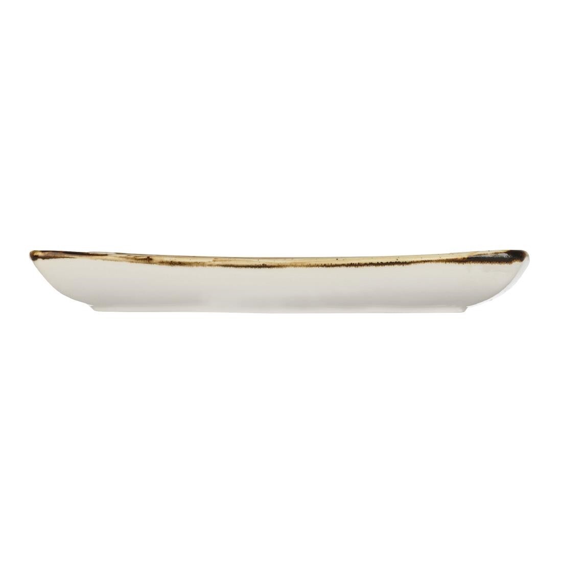 Churchill Stonecast Deep Square Plate Peppercorn Grey 260mm