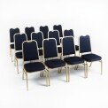 Bolero Squared Back Banquet Chair Blue (Pack of 4)