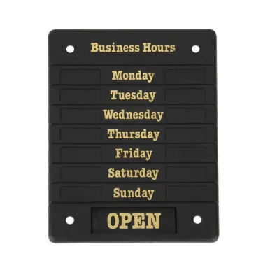 Beaumont Opening Time Sign