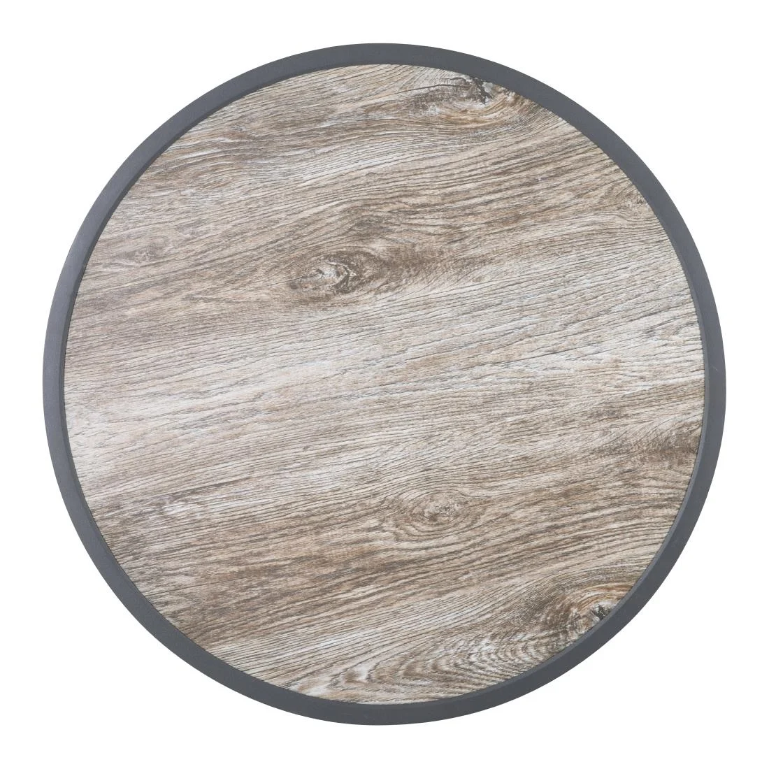 Bolero Fibre Glass Round Table Top Wood Effect 580mm - Image 1