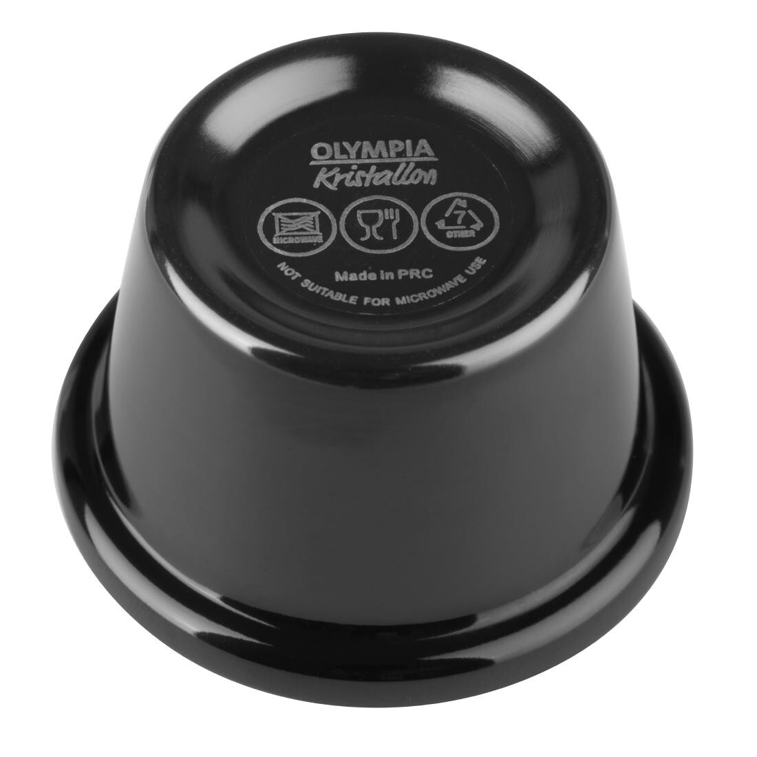 Kristallon Melamine Plain Ramekins Black 63mm