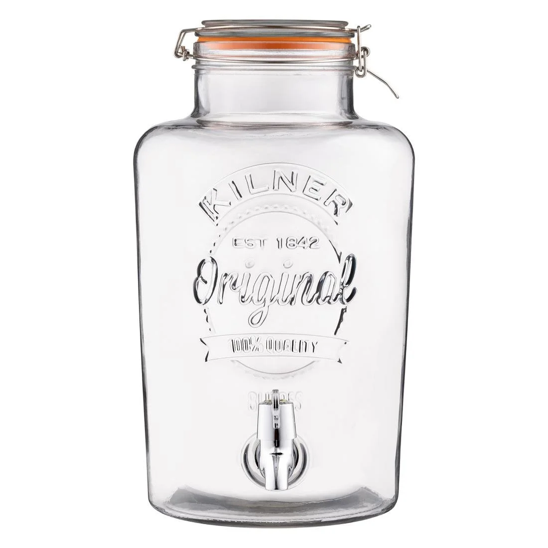 Kilner Clip Top Round Drinks Dispenser 8000ml