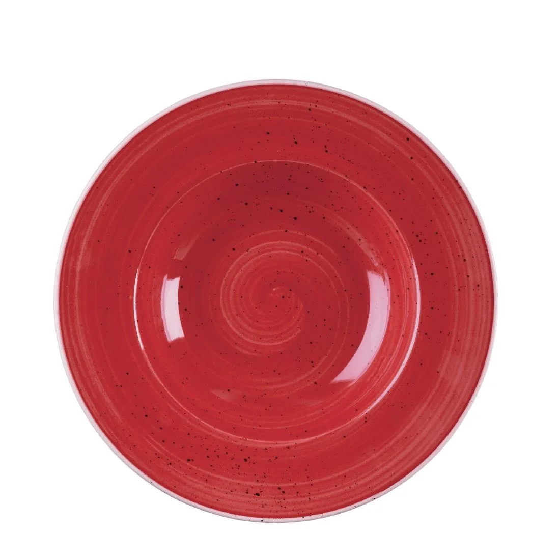 Churchill Stonecast Round Wide Rim Bowl Berry Red 240mm - Image 1