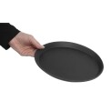 Cambro Fibreglass Round Non-Skid Tray Black 11in