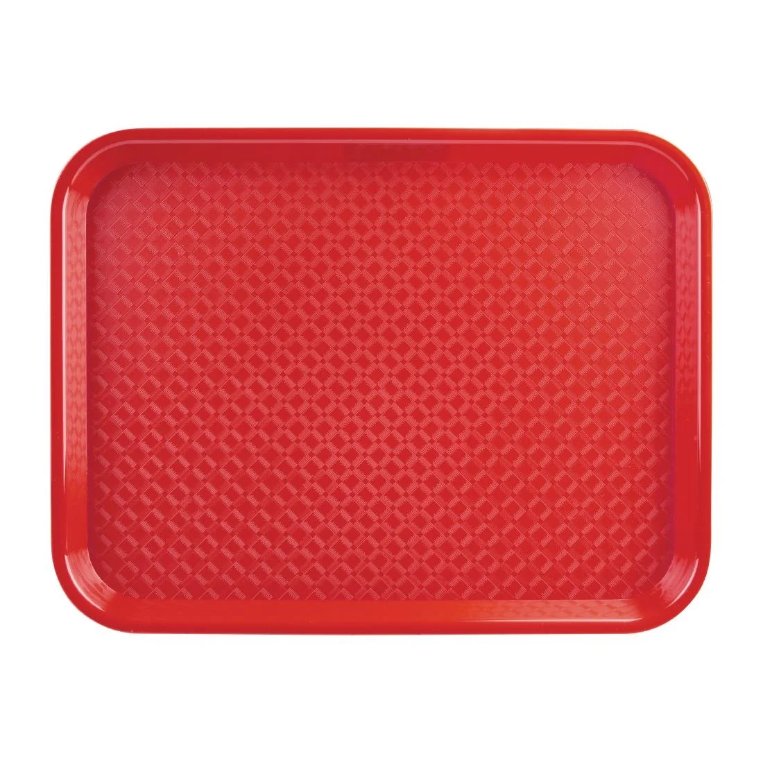 Kristallon Plastic Fast Food Tray Red Small - Image 1