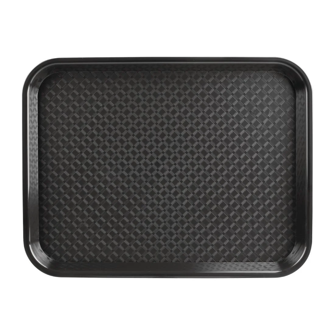 Kristallon Plastic Fast Food Tray Black Small - Image 1