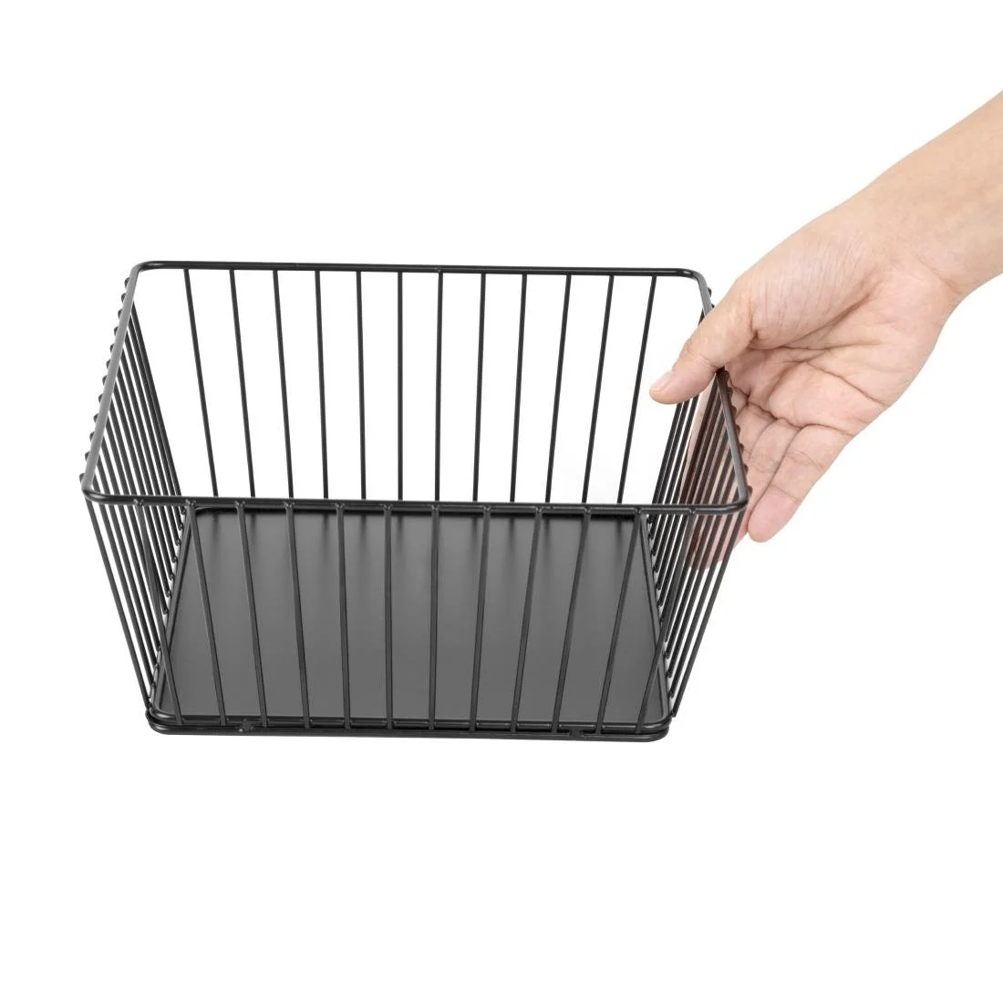 Olympia Wire Food Display Tray Square Black 230x230x100mm - Image 7
