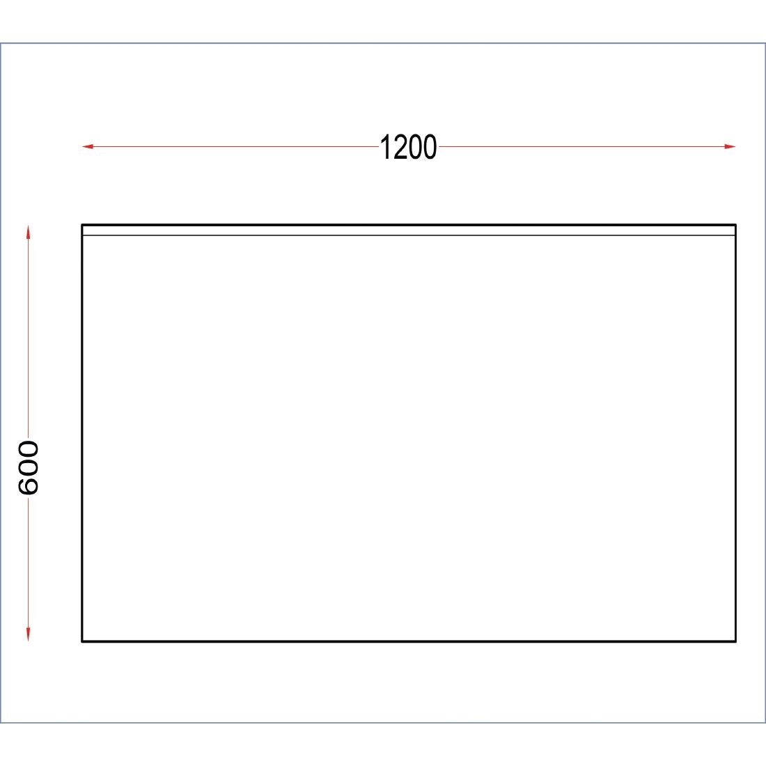 Holmes Stainless Steel Wall Table with Upstand 1200mm