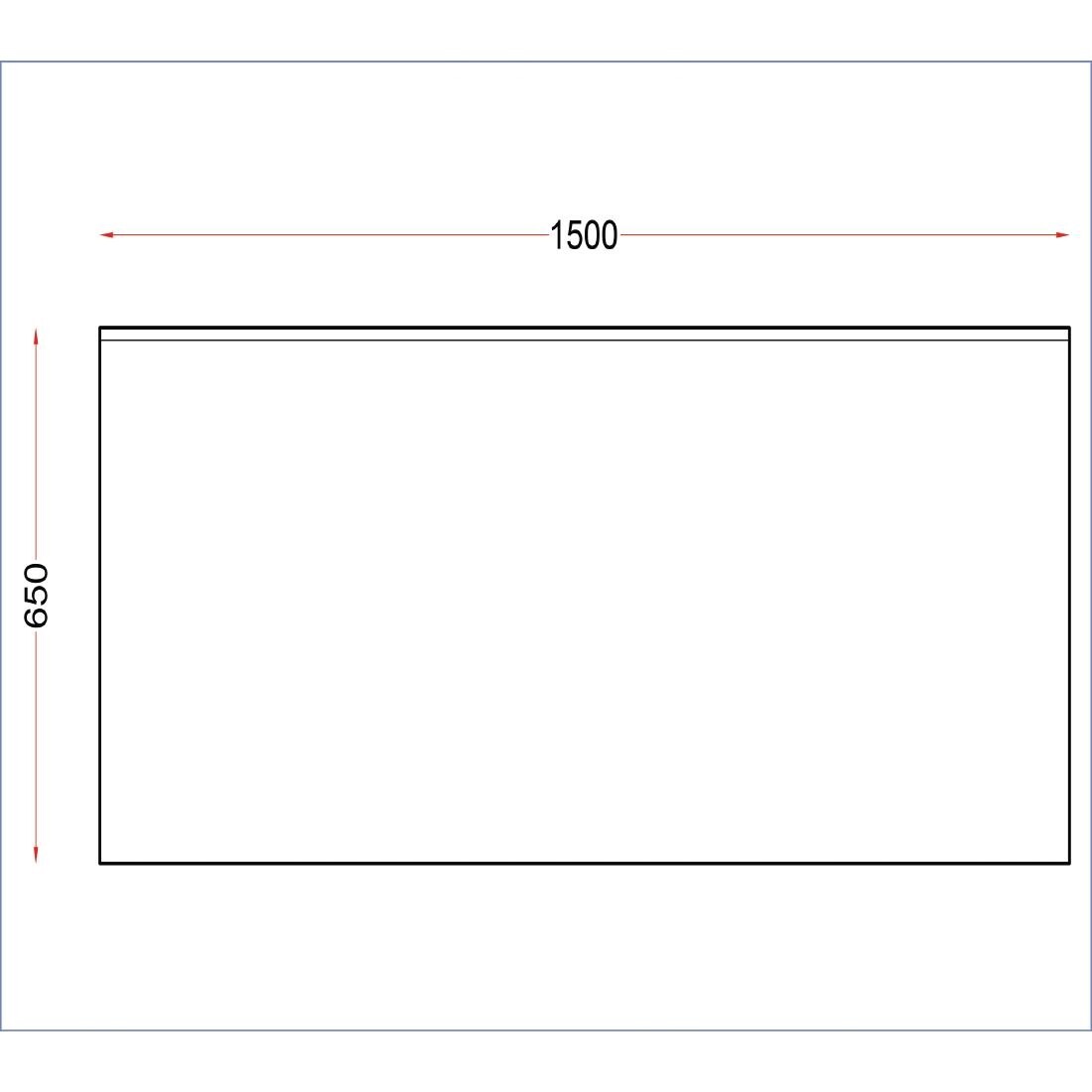Holmes Stainless Steel Wall Table with Upstand 1500mm