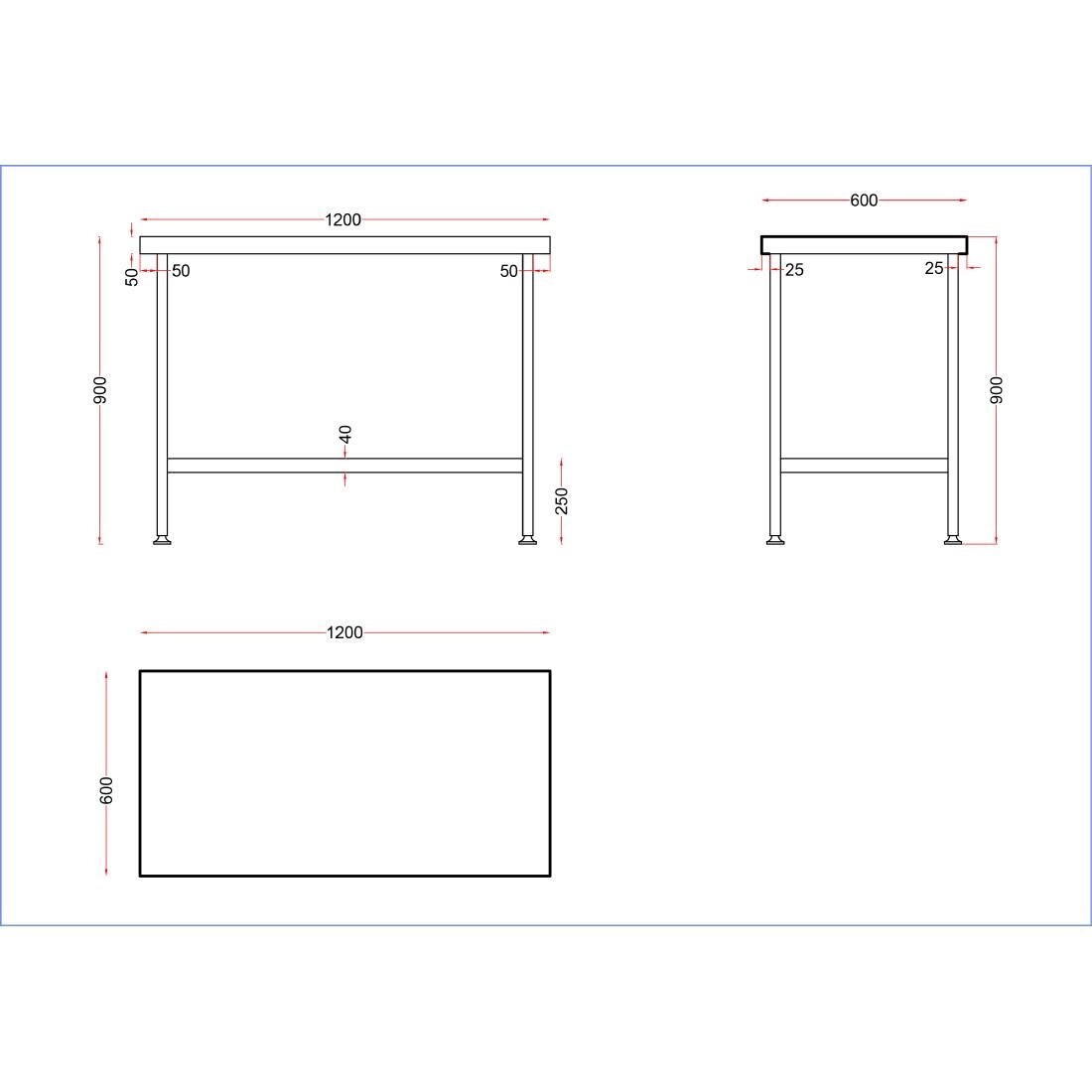 Holmes Stainless Steel Centre Table 1200mm