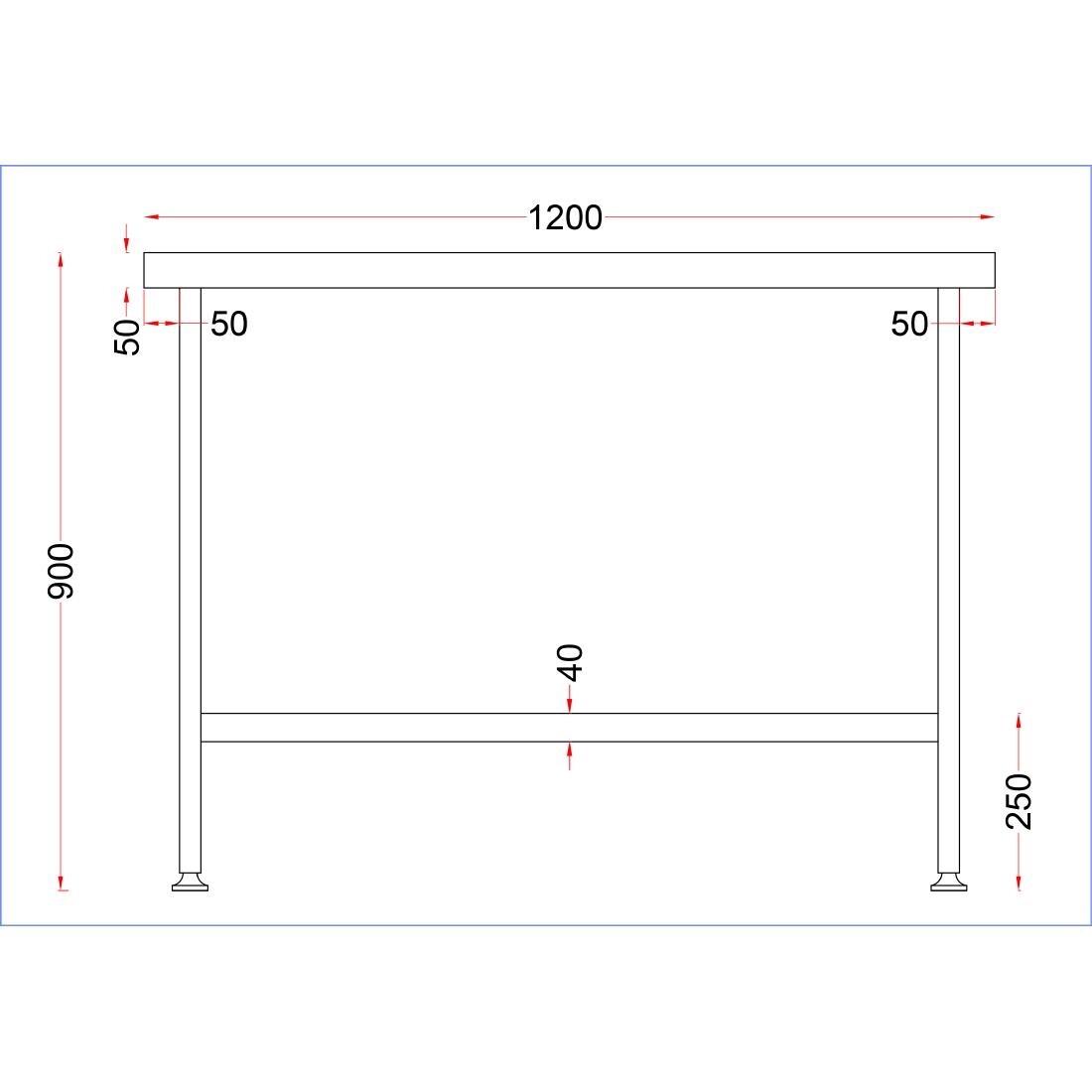 Holmes Stainless Steel Centre Table 1200mm