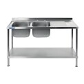 Holmes Fully Assembled Stainless Steel Sink Right Hand Drainer 1500mm