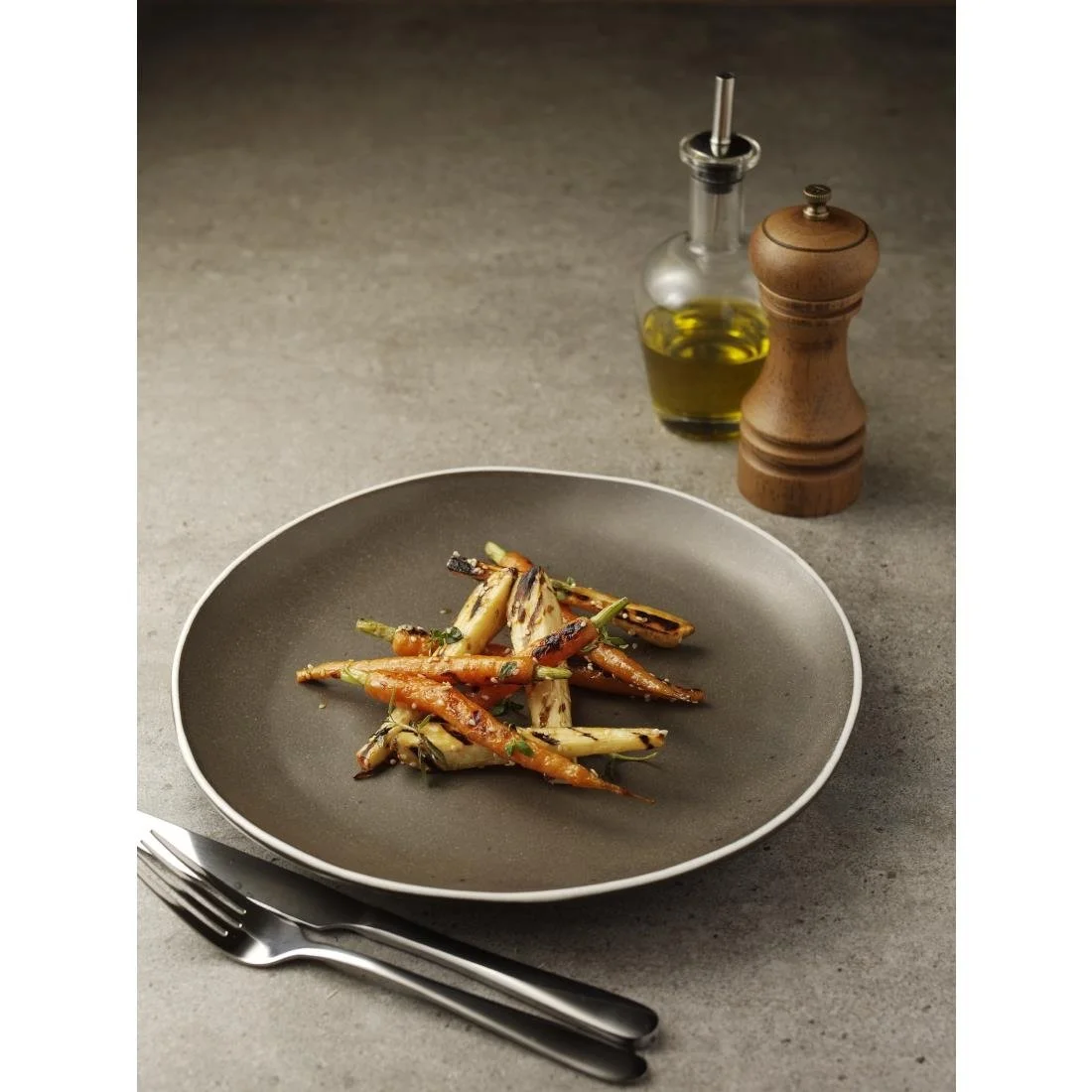 Olympia Chia Plates Charcoal 270mm (6 Pack) - Image 6