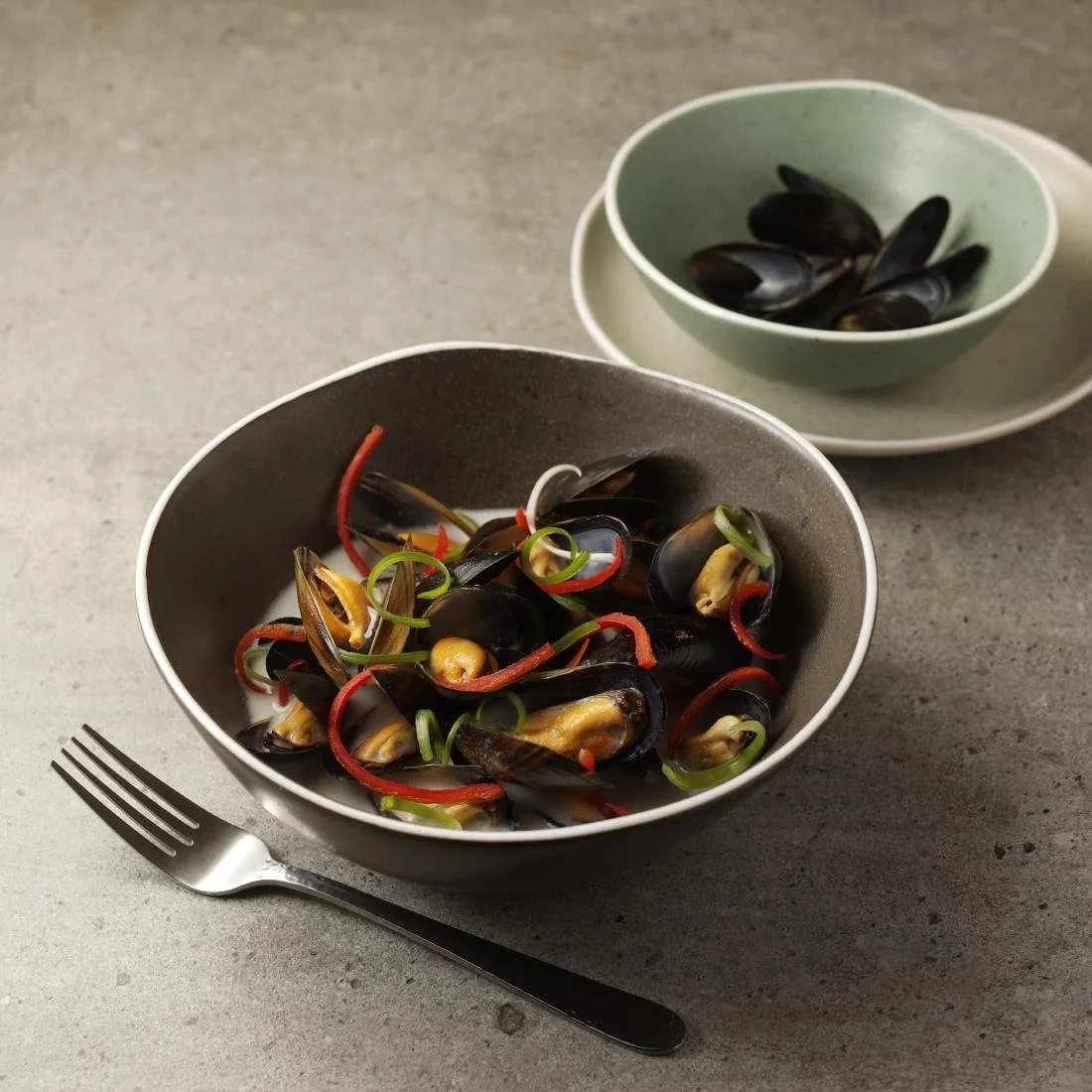 Olympia Chia Deep Bowls Charcoal 210mm (6 Pack) - Image 5