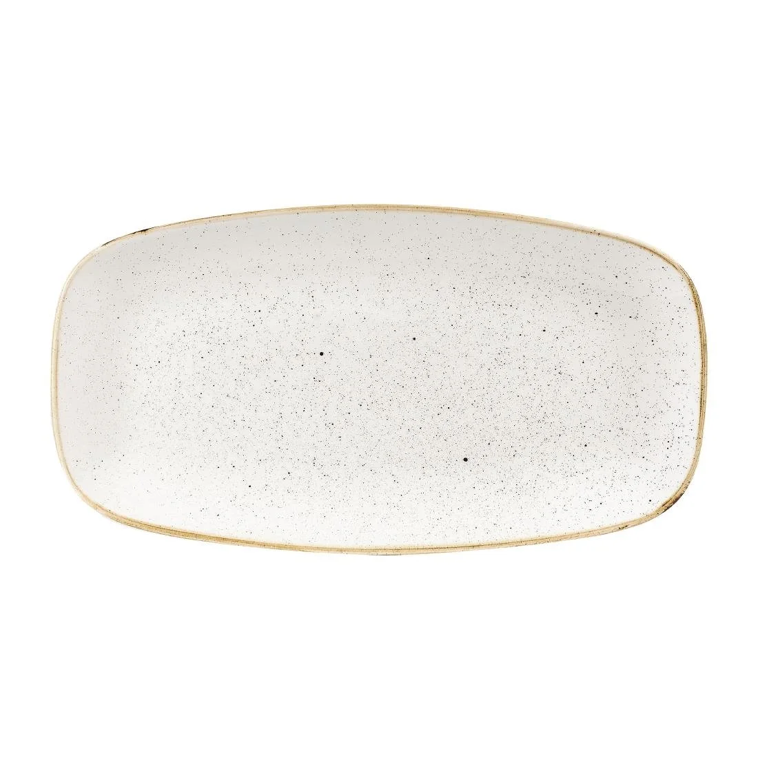 Churchill Stonecast Rectangular Plates Barley White 189 x 355mm (6 Pack)