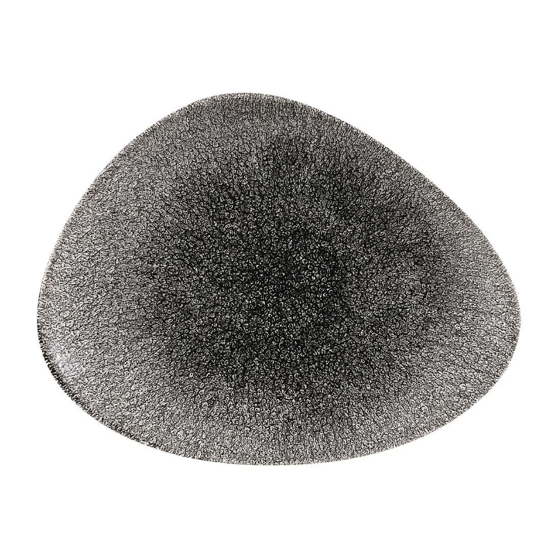 Churchill Studio Prints Raku Triangular Plates Quartz Black 260mm (12 Pack)