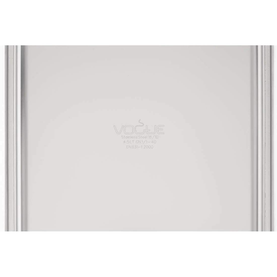 Vogue Heavy Duty Stainless Steel 1/1 GN Pan 40mm - Image 6