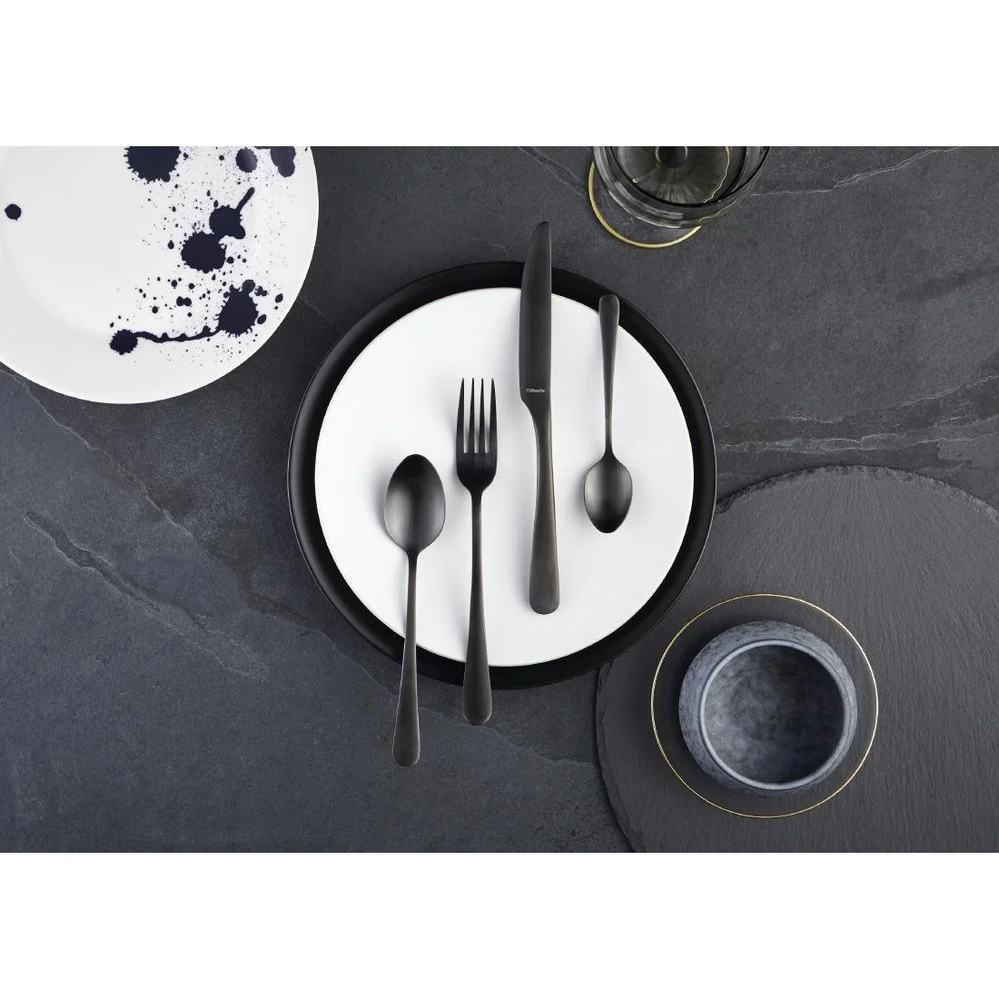 Amefa Dessert Spoon Black (12 Pack) - Image 3
