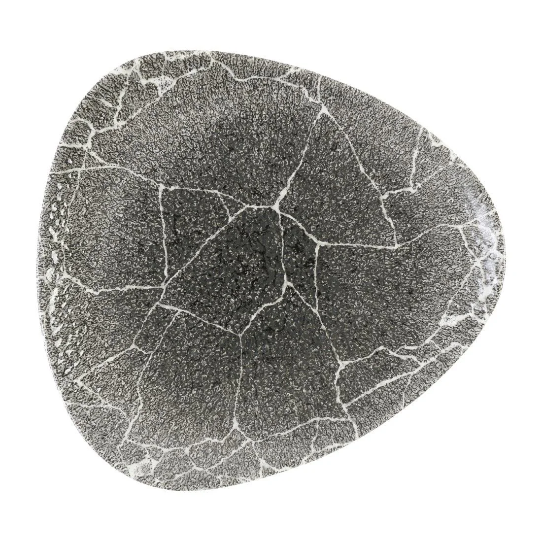 Churchill Studio Prints Kintsugi Quartz Black Triangle Plates 229mm (12 Pack)